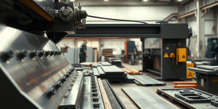 dobradeira de chapa para uso industrial