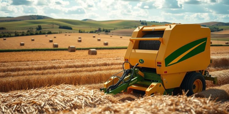 enfardadeira e produtividade real