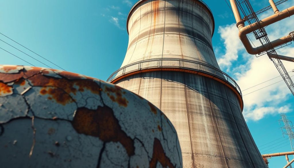 envelhecimento estrutural em torres de resfriamento