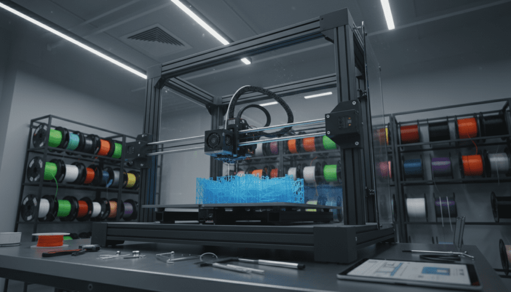 equipamento de impressão 3D para volumes extensos