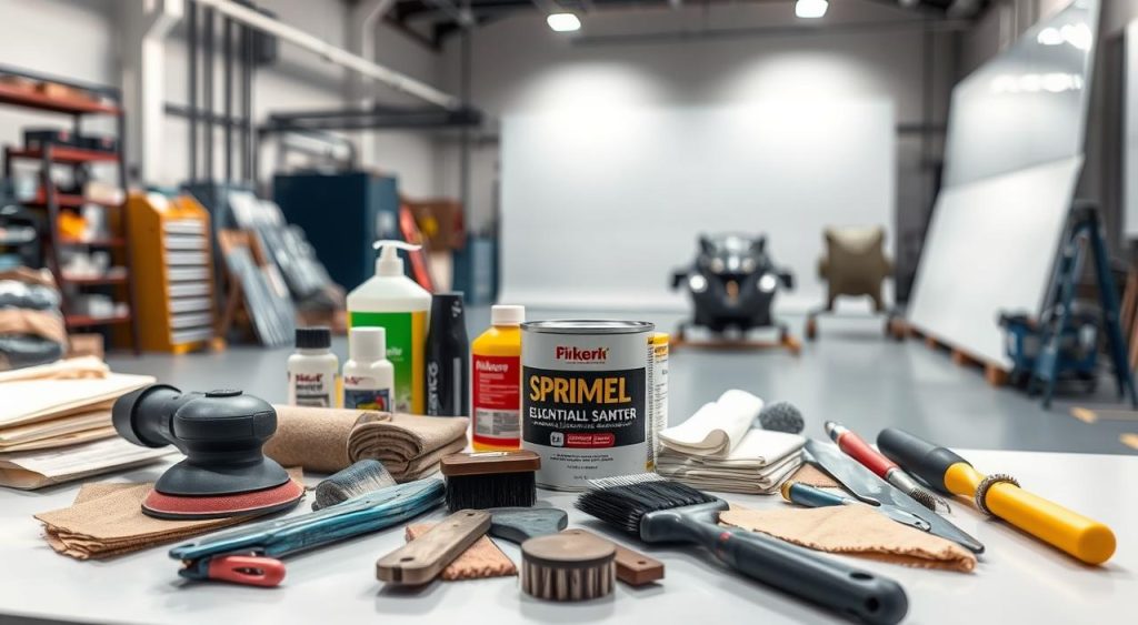 equipamentos e insumos para preparação de superfície