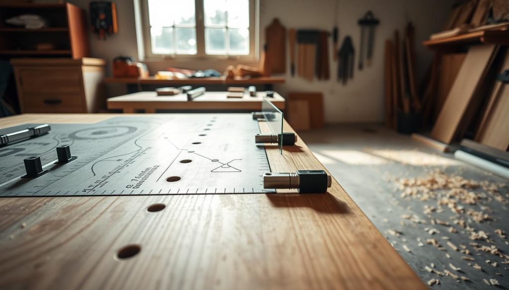 esquadrejadeira e estabilidade da mesa