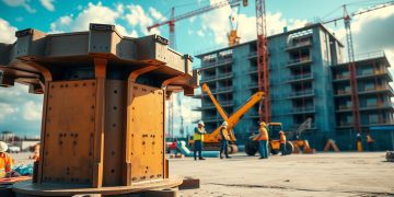 estribadeira e produção em obra