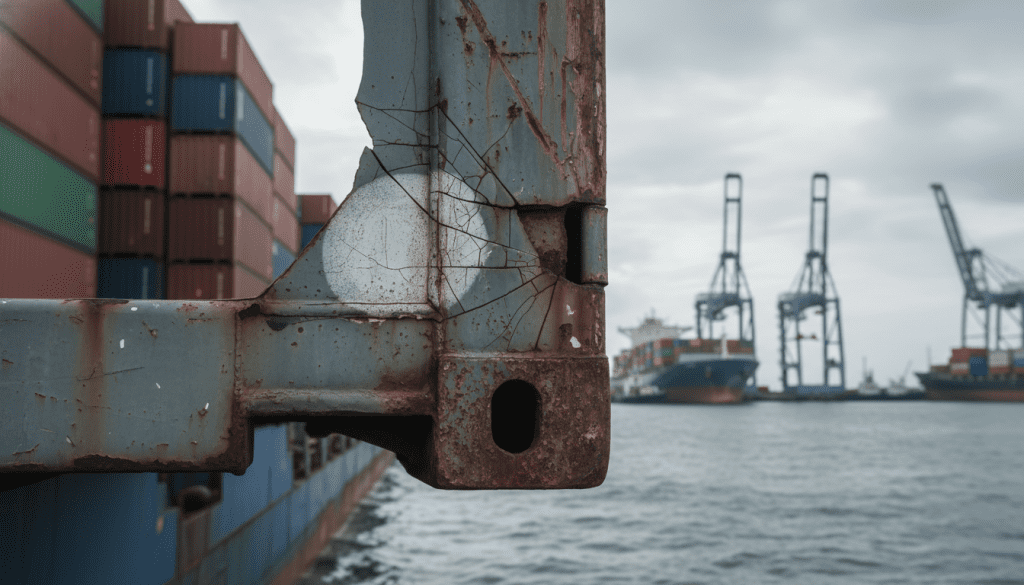 fadiga estrutural em containers marítimos