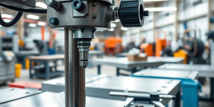 furadeira industrial e controle dimensional