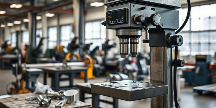 furadeira industrial e precisão repetitiva