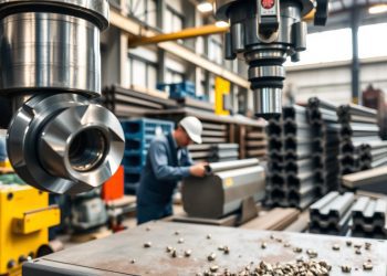 furadeira industrial em estruturas metálicas