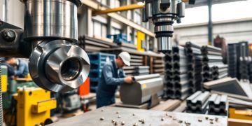 furadeira industrial em estruturas metálicas