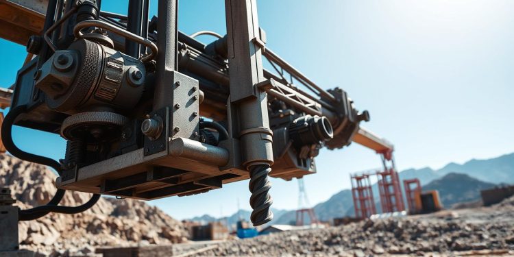 furadeira industrial em perfurações profundas