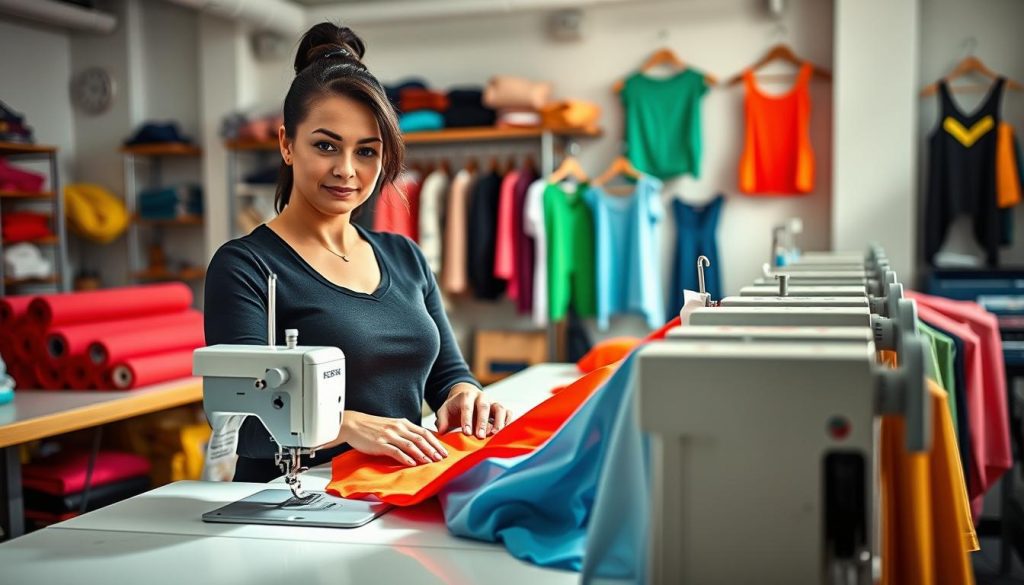 galoneira em roupas esportivas