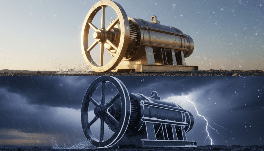 gerador de energia em diferentes condições climáticas