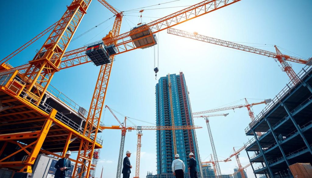 guindastes para agilidade na construção