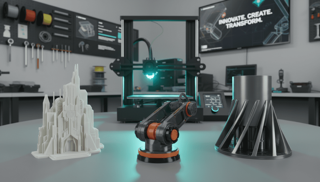 impressão 3D em diferentes escalas