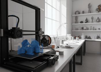 impressora 3D e acabamento final