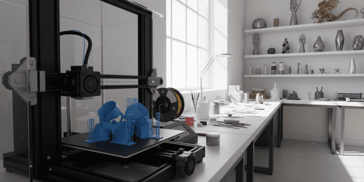 impressora 3D e acabamento final