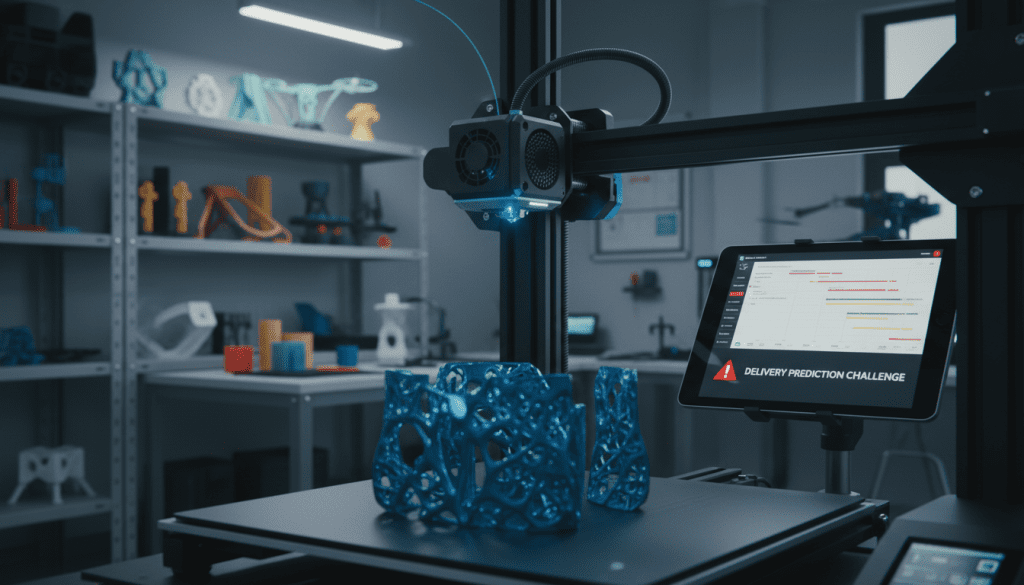 impressora 3D e previsibilidade de entrega