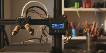 impressora 3D usada e desgaste mecânico