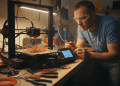 impressora 3D usada e paradas inesperadas