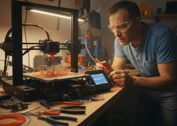 impressora 3D usada e paradas inesperadas