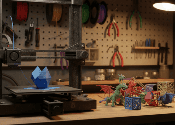 impressora 3D usada e ruídos