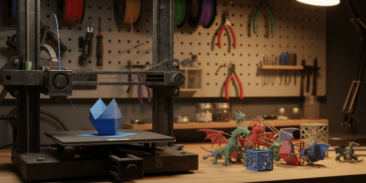 impressora 3D usada e ruídos