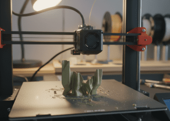 impressora 3D usada e vibração