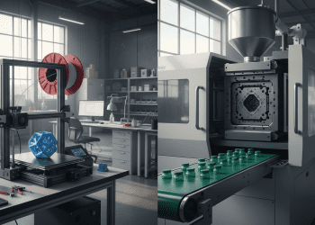 impressora 3D vs injeção plástica
