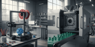 impressora 3D vs injeção plástica