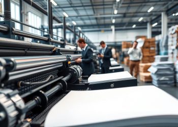 impressora flexográfica e desperdício de material