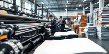 impressora flexográfica e desperdício de material