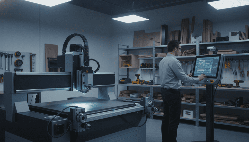 inércia em routers CNC
