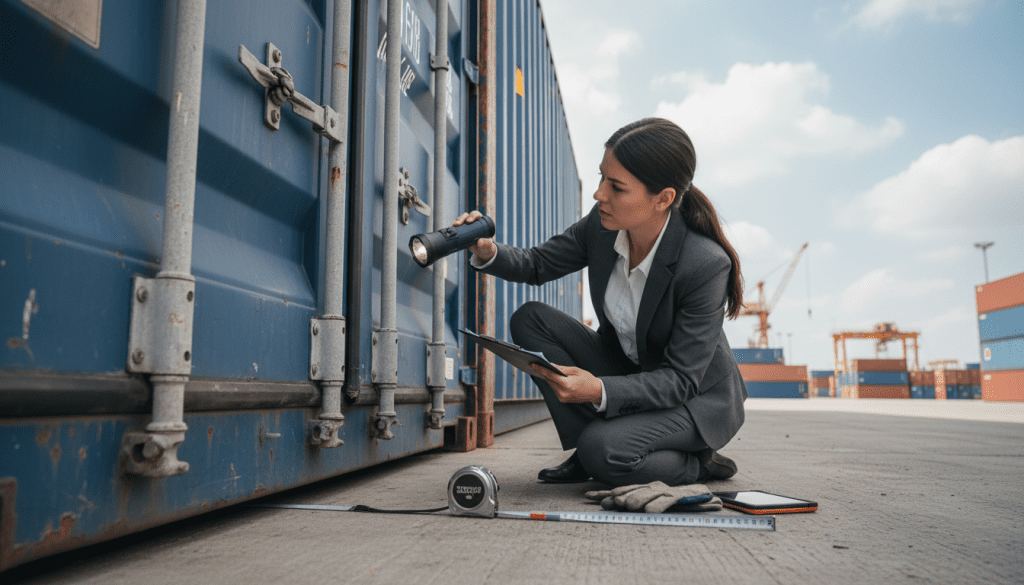 inspeção de container usado