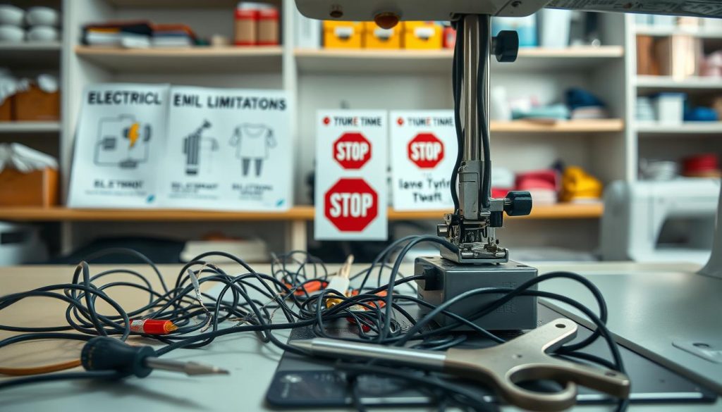 limitações elétricas em máquinas de costura limitações elétricas em máquinas de costura