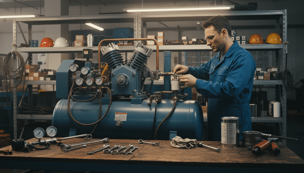 manutenção de compressor de ar