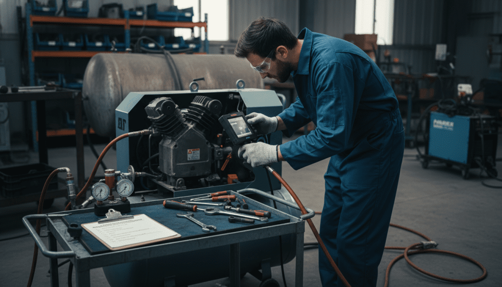 manutenção de compressor de ar