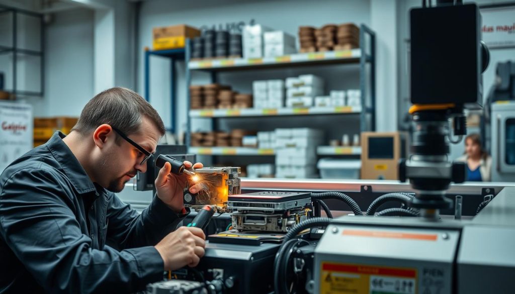 manutenção de máquina de corte a laser