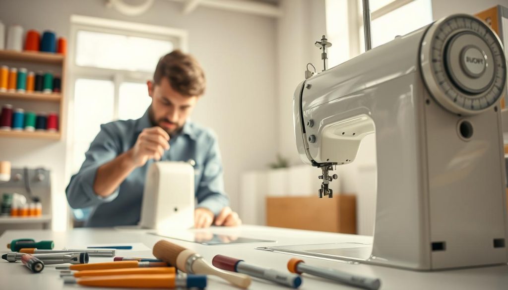 manutenção preventiva de máquina de costura