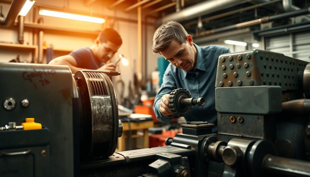 manutenção torno mecânico usado