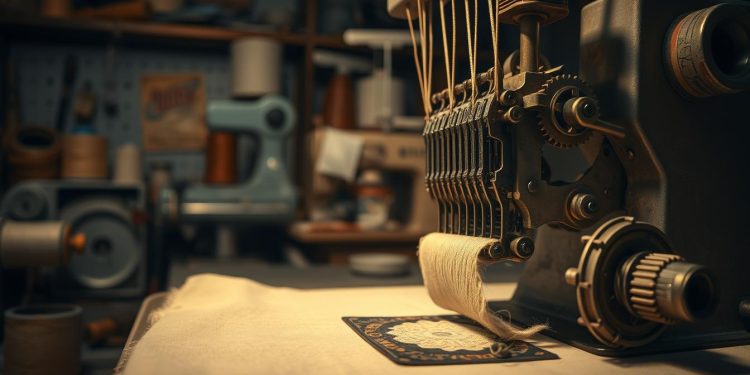 máquina de bordar usada e desgaste mecânico