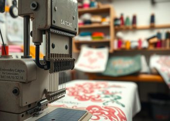 máquina de bordar usada e ruído
