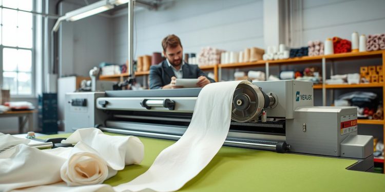 máquina de corte de tecido e variação de material