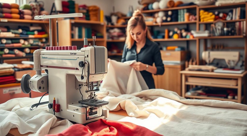 máquina de costura overlock
