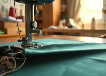 máquina de costura usada e variação de tensão