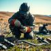 máquina de solda e soldagem em campo