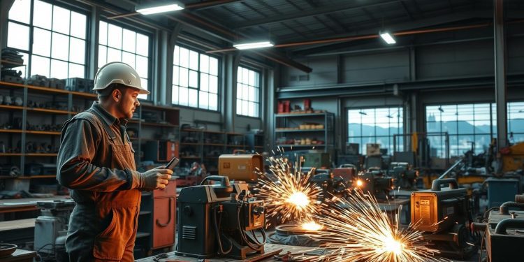 máquina de solda usada e reaproveitamento industrial