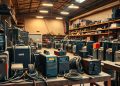 máquina de solda usada em oficinas