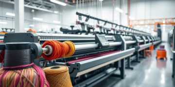 máquina de tear e automação