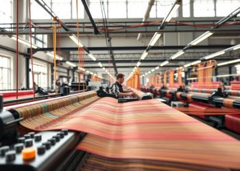 máquina de tear e produtividade real