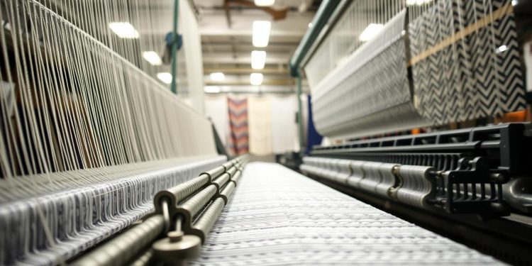 máquina de tear e regularidade do padrão