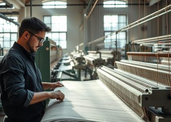 máquina de tear e troca de artigo